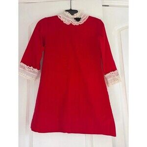 Sears Girls velvety and lace vintage dress size 10